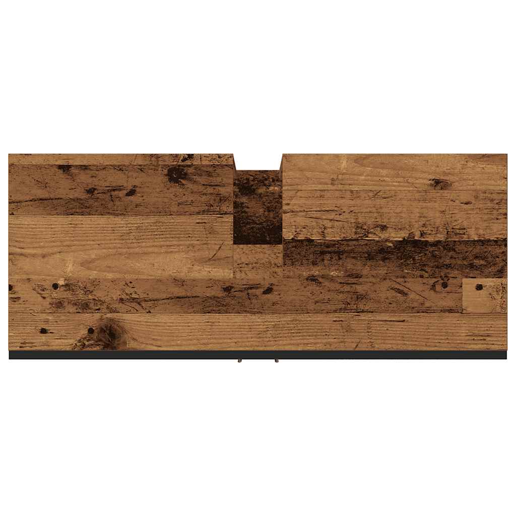 Armario lavabo baño madera ingeniería envejecida 80x30x60 cm