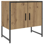 Mueble de lavabo de baño madera roble artisan 60x33x60 cm