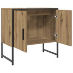 Mueble de lavabo de baño madera roble artisan 60x33x60 cm