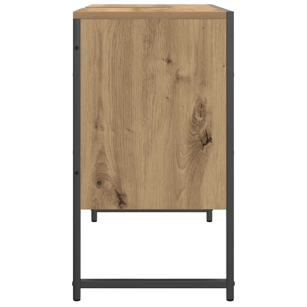 Mueble de lavabo de baño madera roble artisan 60x33x60 cm