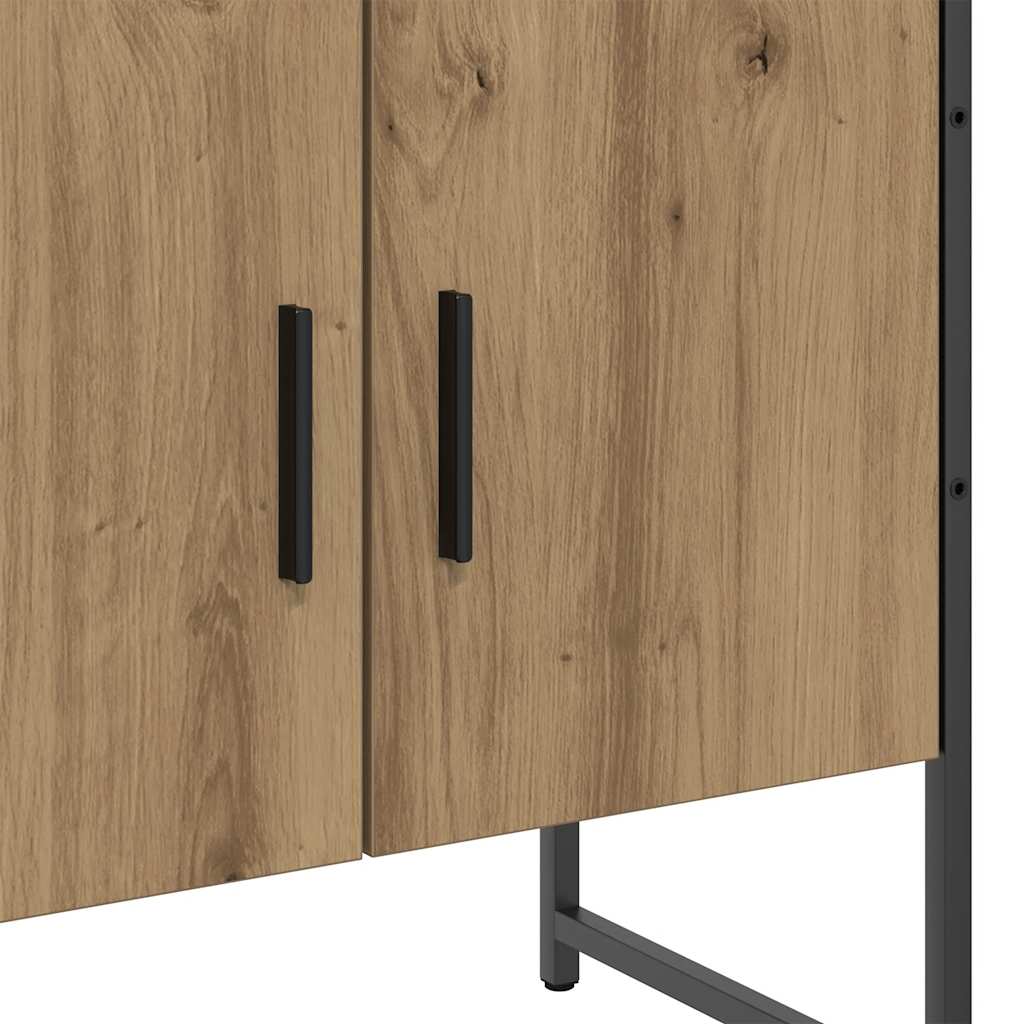Mueble de lavabo de baño madera roble artisan 60x33x60 cm