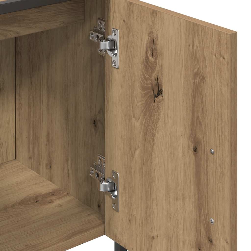Mueble de lavabo de baño madera roble artisan 60x33x60 cm