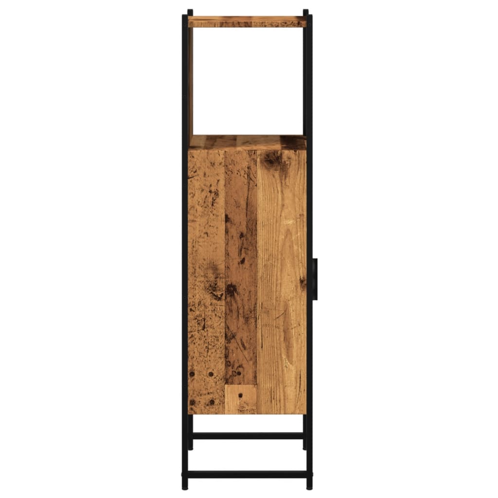 Armario de baño madera de ingeniería envejecida 33x33x120,5 cm