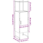 Armario de baño madera de ingeniería envejecida 33x33x120,5 cm