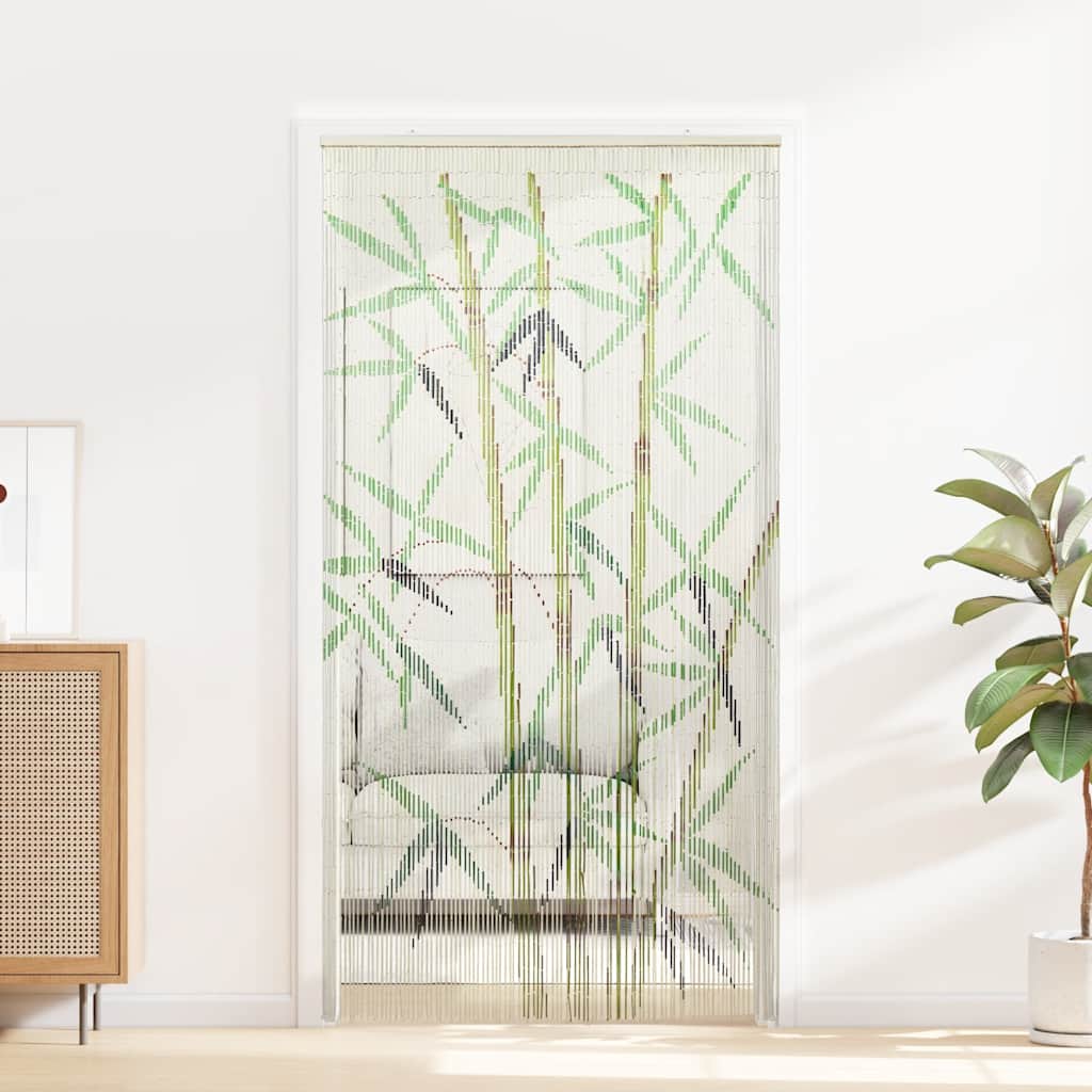 Cortina para puerta insectos estampado de bambú 100x200cm bambú