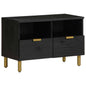 Mueble de TV madera de ingeniería negro 70x33x46 cm