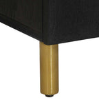 Aparador de madera de ingeniería negro 60x33x75 cm