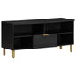 Black engineered wood TV cabinet 100x33x46 cm