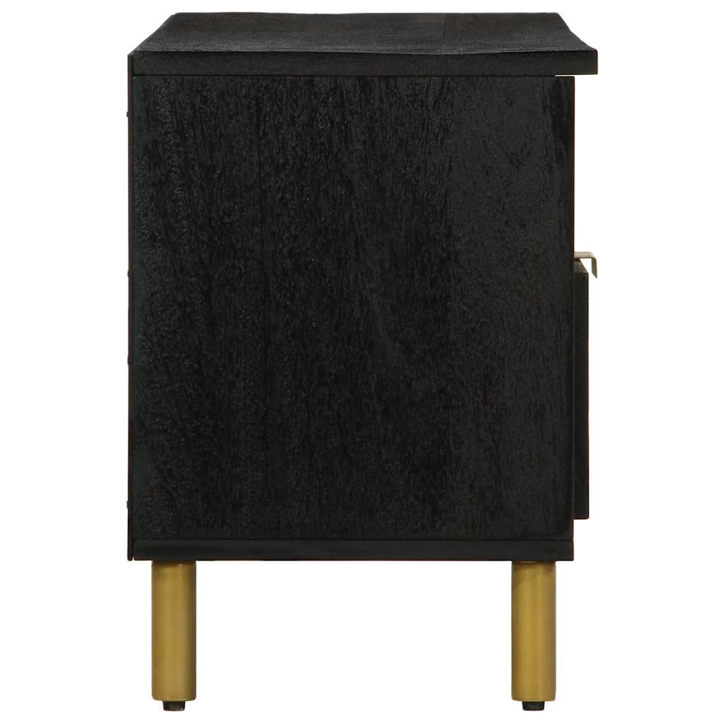 Mueble de TV madera de ingeniería negro 100x33x46 cm