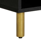Mueble de TV madera de ingeniería negro 100x33x46 cm