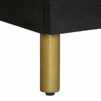 Aparador alto de madera de ingeniería negro 40x33x110 cm