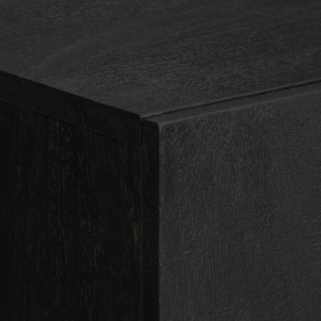 Aparador alto madera de ingeniería negro 60x33x100 cm