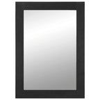 Espejo de baño madera de ingeniería y latón negro 50x70x2,5 cm