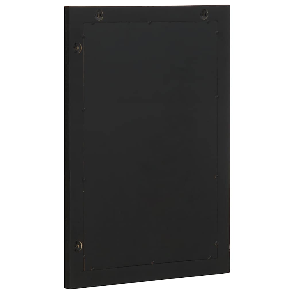 Espejo de baño madera de ingeniería y latón negro 50x70x2,5 cm
