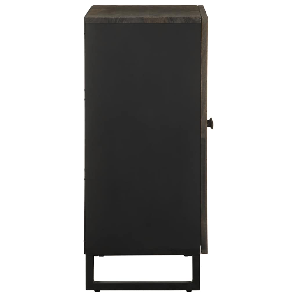 Aparador negro 60x33x75 cm madera maciza mango