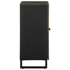 Aparador negro 60x33x75 cm madera maciza mango