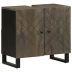 Mueble de lavabo madera mango y madera ingeniería 62x33x58 cm