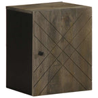 Solid wood wall-mounted bathroom cabinet with black handle 38x33x48cm