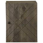 Solid wood wall-mounted bathroom cabinet with black handle 38x33x48cm