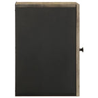 Solid wood wall-mounted bathroom cabinet with black handle 38x33x48cm