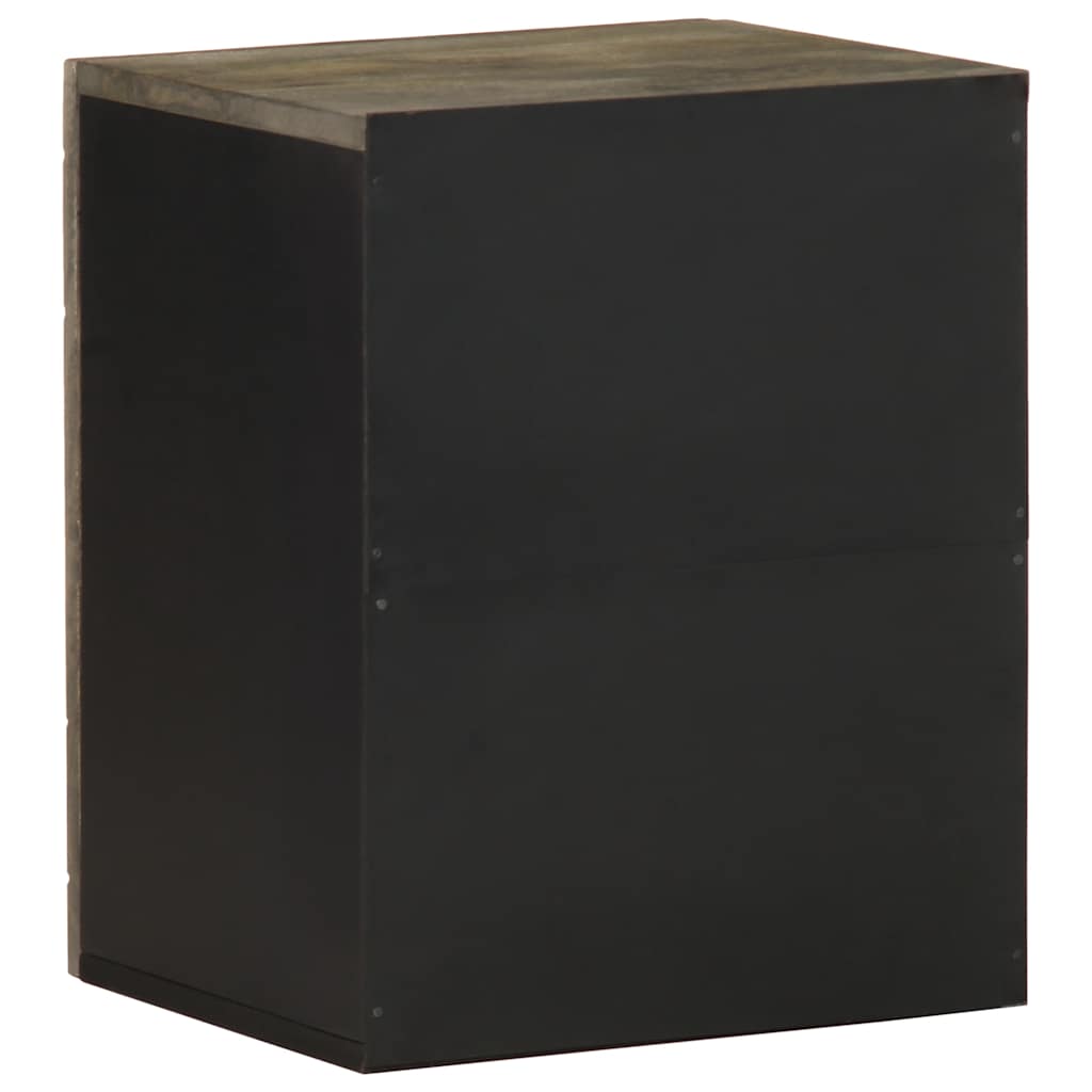 Solid wood wall-mounted bathroom cabinet with black handle 38x33x48cm