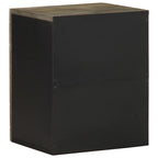 Solid wood wall-mounted bathroom cabinet with black handle 38x33x48cm