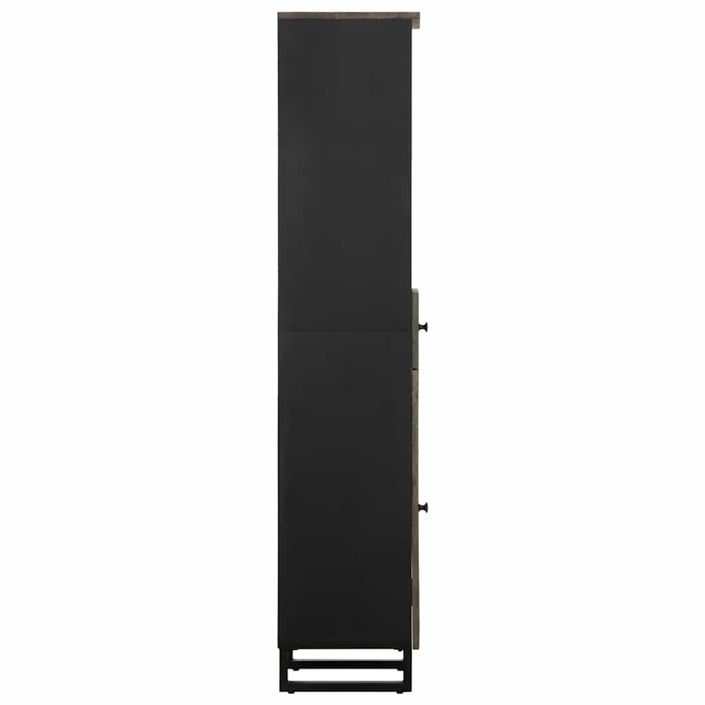 Mueble de baño de madera maciza de mango negro 38x33x160 cm