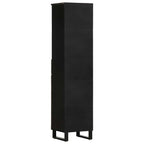 Mueble de baño de madera maciza de mango negro 38x33x160 cm