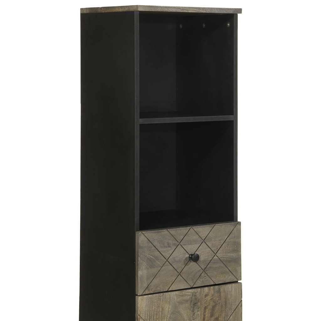 Mueble de baño de madera maciza de mango negro 38x33x160 cm