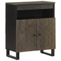 Aparador negro 60x33x75 cm madera maciza mango