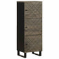 Aparador alto madera maciza de mango marrón 60x33x100 cm