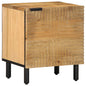 Mesa de cabeceira castanha 40x33x46 cm madeira de mangue maciça