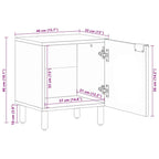 Mesitas de noche 2 uds madera maciza de mango marrón 40x33x46cm