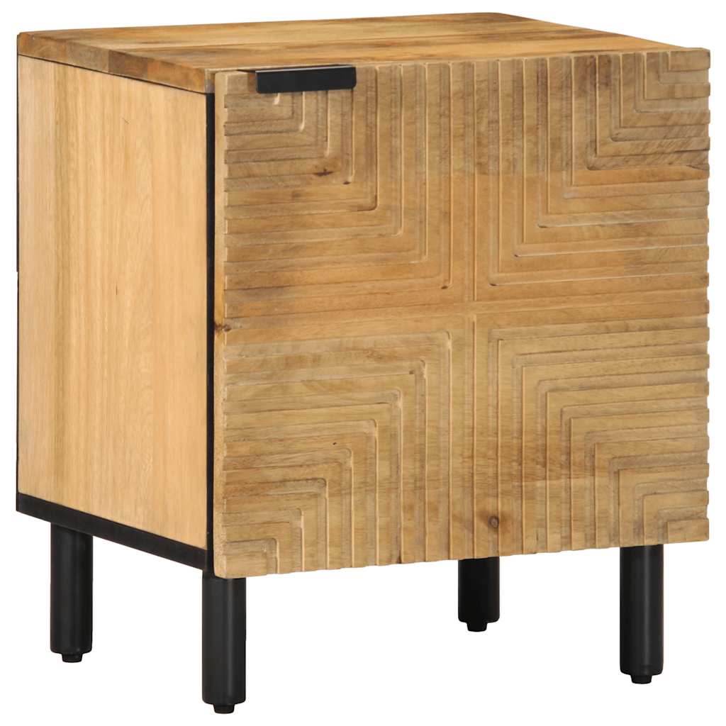 Mesitas de noche 2 uds madera maciza de mango marrón 40x33x46cm