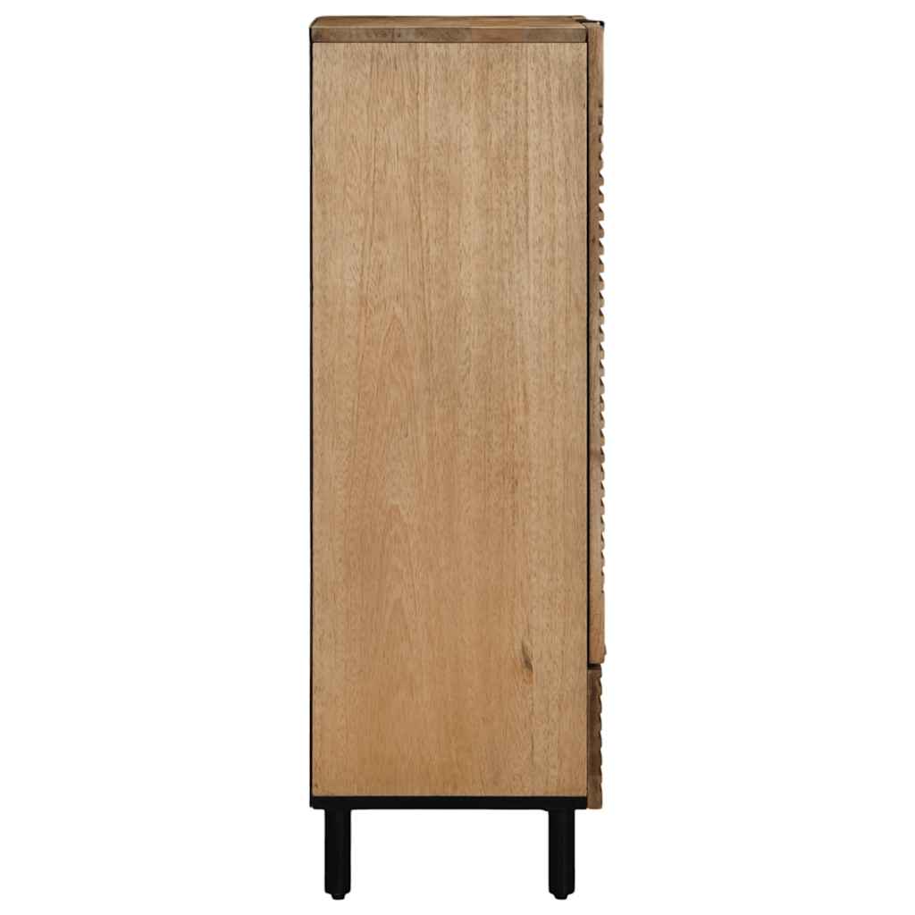Aparador alto madera maciza de mango marrón 60x33x100 cm