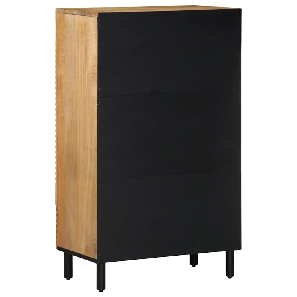 Aparador alto madera maciza de mango marrón 60x33x100 cm