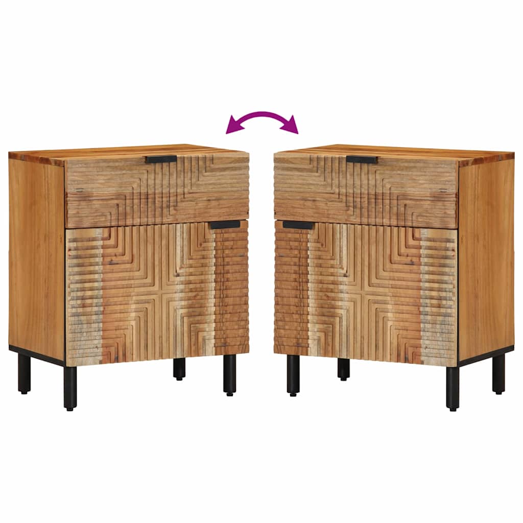 Mueble cama Marrón 50 x 33 x 60 cm Madera de Acacia Sólida