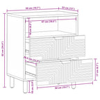 Mueble cama Marrón 50 x 33 x 62 cm Madera de Acacia Sólida
