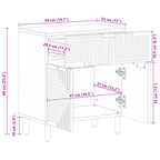 Mueble cama Marrón 50 x 33 x 60 cm Madera de Acacia Sólida