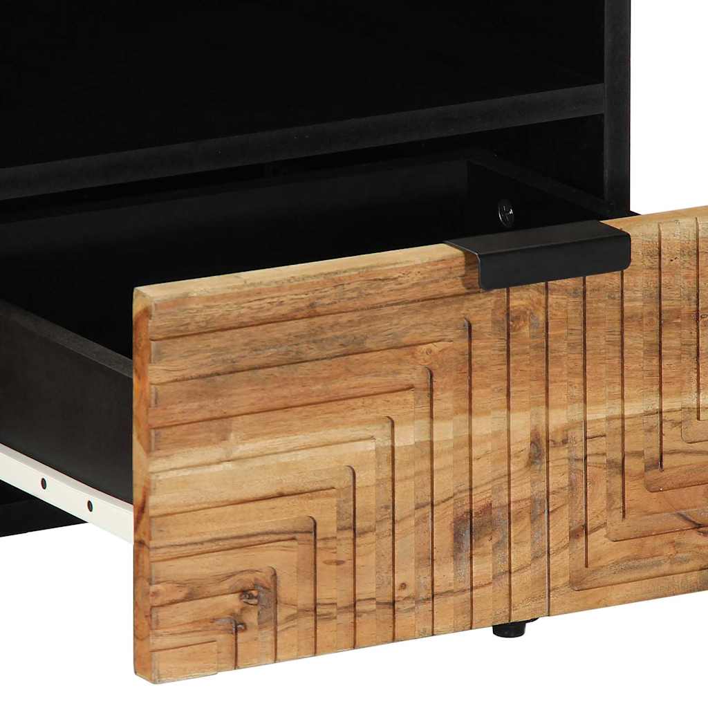 Mesa de centro Marrón 80 x 54 x 40 cm Madera de Acacia Sólida