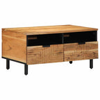 Mesa de centro Marrón 80 x 54 x 40 cm Madera de Acacia Sólida