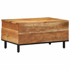 Mesa de centro Marrón 80 x 54 x 40 cm Madera de Acacia Sólida