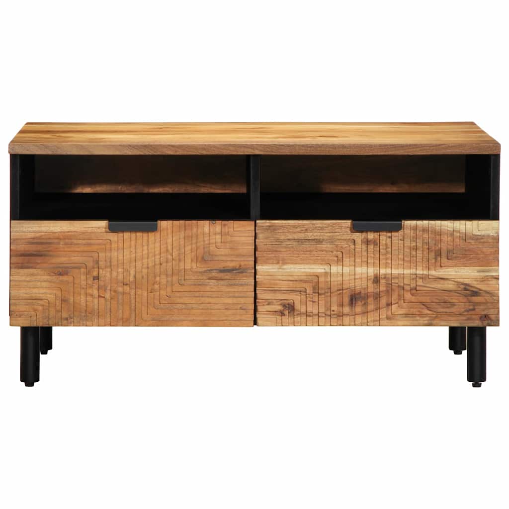 Mesa de centro Marrón 80 x 54 x 40 cm Madera de Acacia Sólida