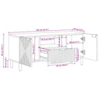 Mueble de TV Marrón 105 x 33,5 x 46 cm Madera de mango maciza