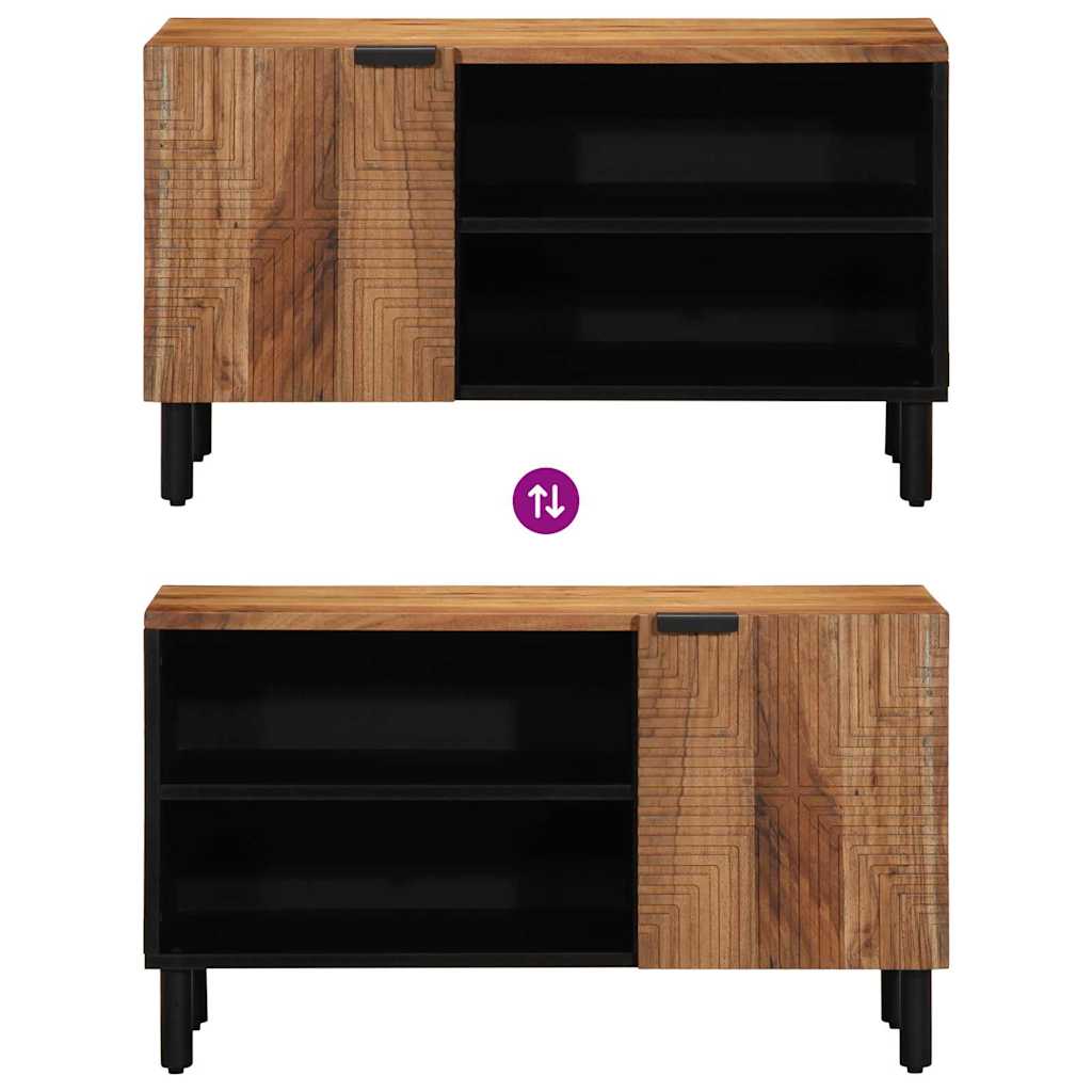 Mueble de TV Marrón 80 x 33 x 46 cm Madera de mango maciza