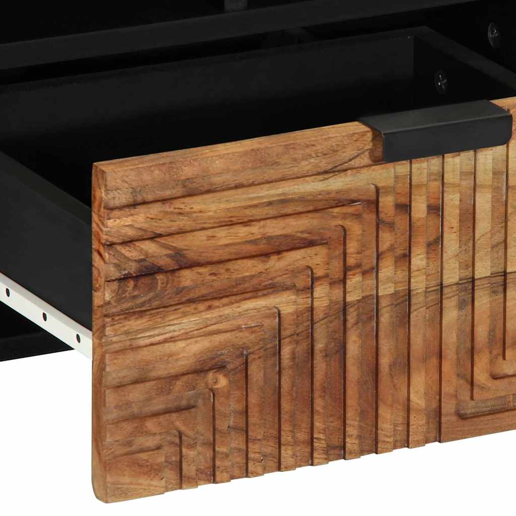 Mueble de TV Marrón 100 x 33 x 46 cm Madera de mango maciza