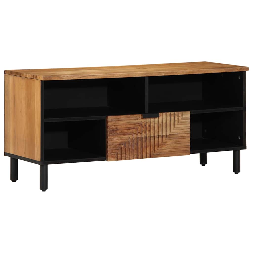 Mueble de TV Marrón 100 x 33 x 46 cm Madera de mango maciza