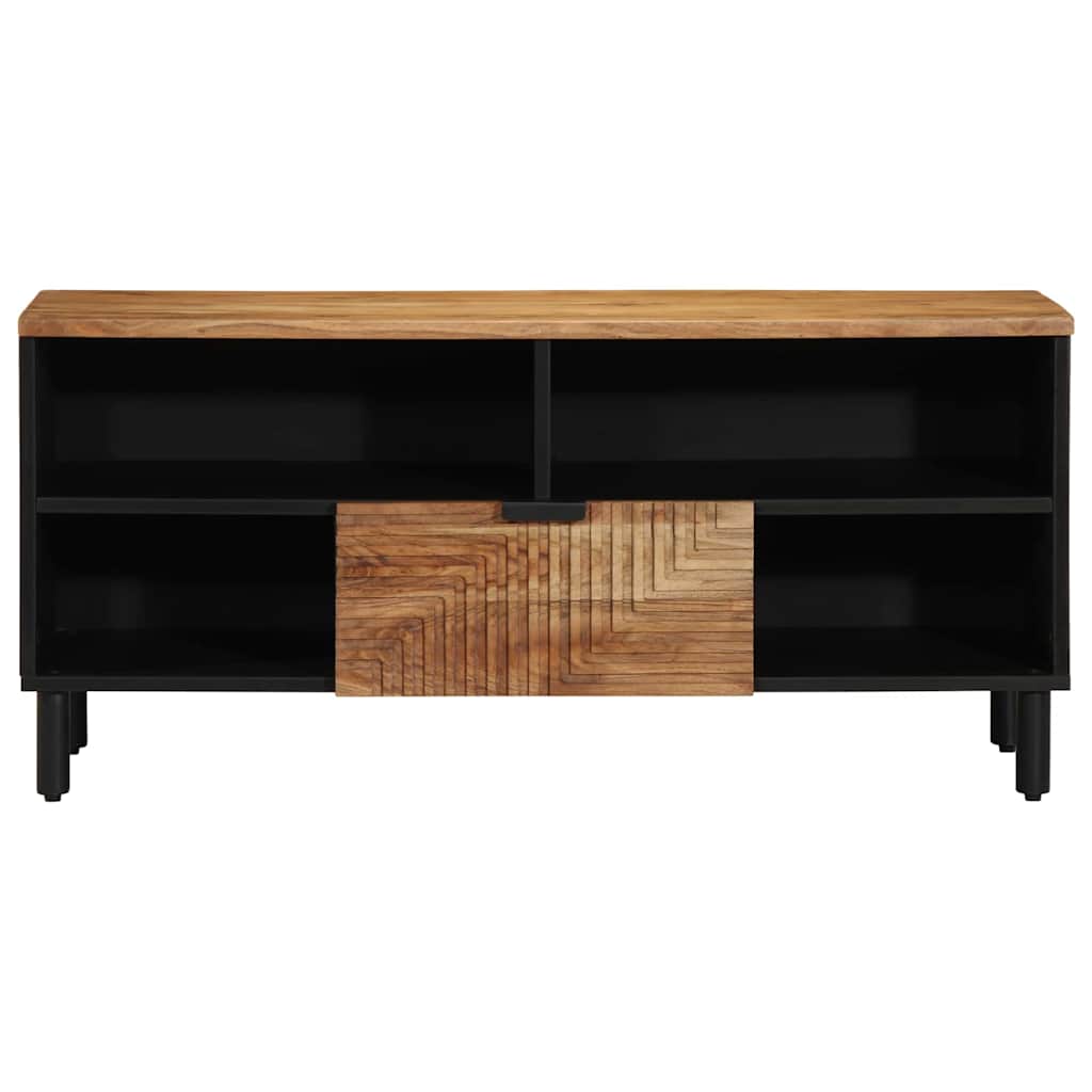 Mueble de TV Marrón 100 x 33 x 46 cm Madera de mango maciza