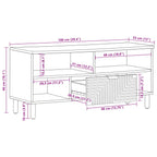 Mueble de TV Marrón 100 x 33 x 46 cm Madera de mango maciza