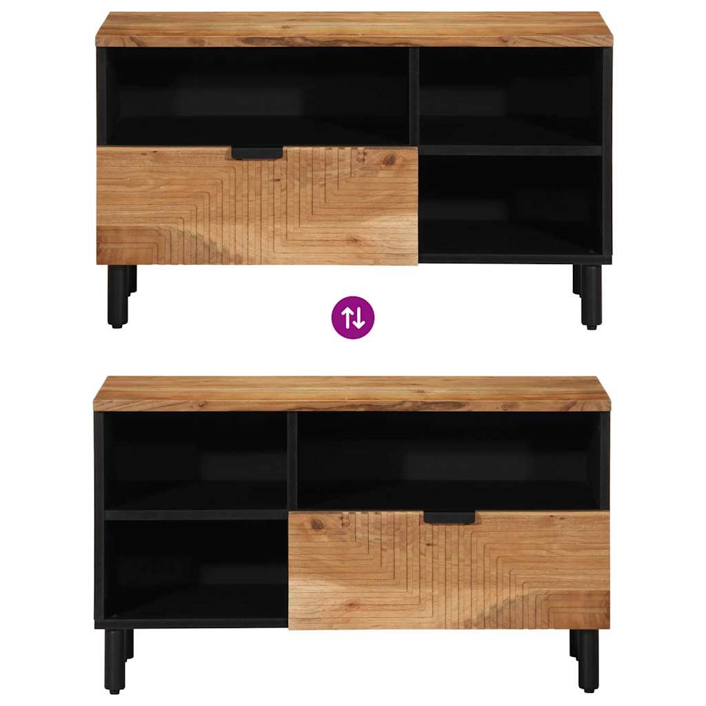 Mueble de TV Marrón 80 x 33,5 x 46 cm Madera de mango maciza